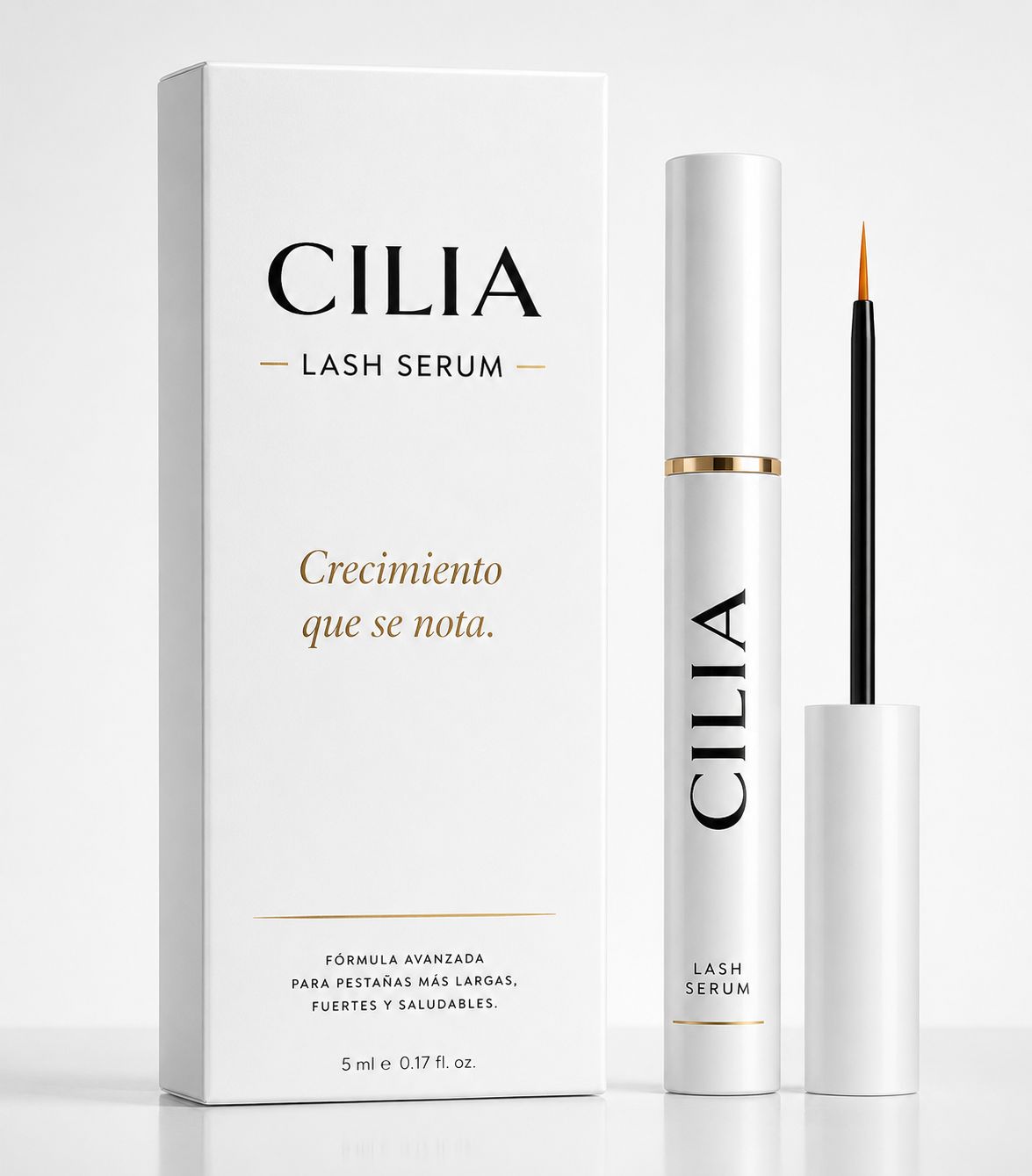 CILIA Lash Serum — estuche y aplicador de precisión