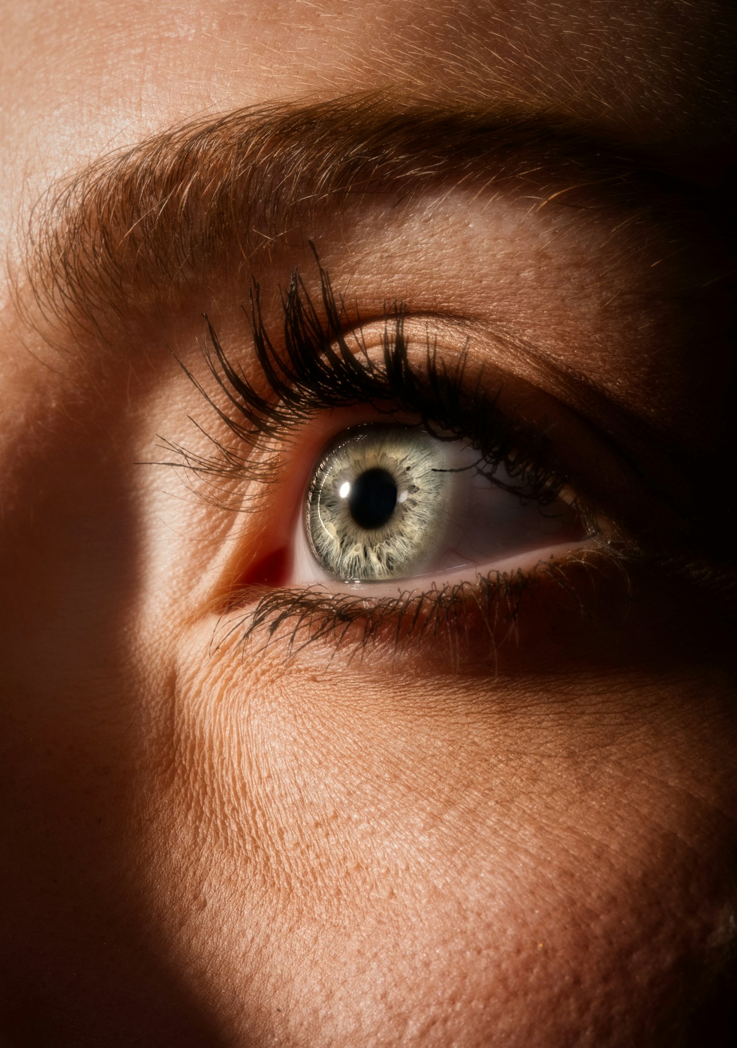 Mirada definida con pestañas naturales